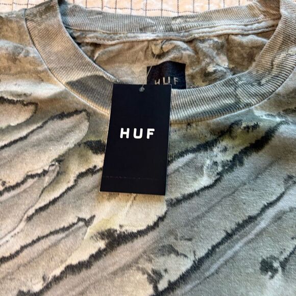 HUF Men's Soho TT Marbel Wash Black Camo Long Sleeve Tshirt Medium NWT - Picture 6 of 9